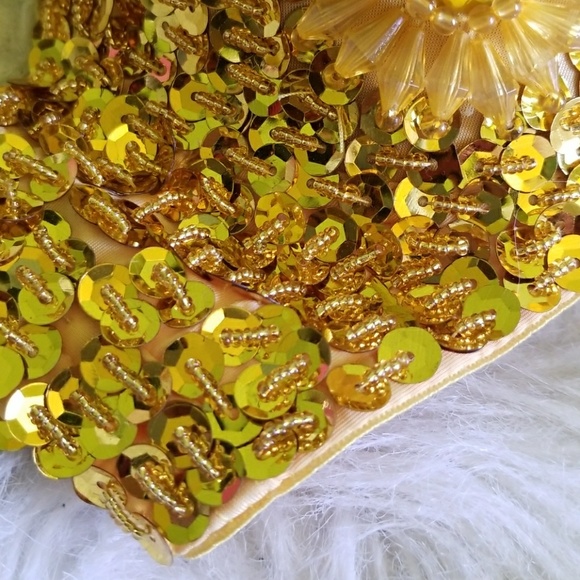 🌻 Yellow Sunflower Sequin Bustier 🌻 - Picture 4 of 7